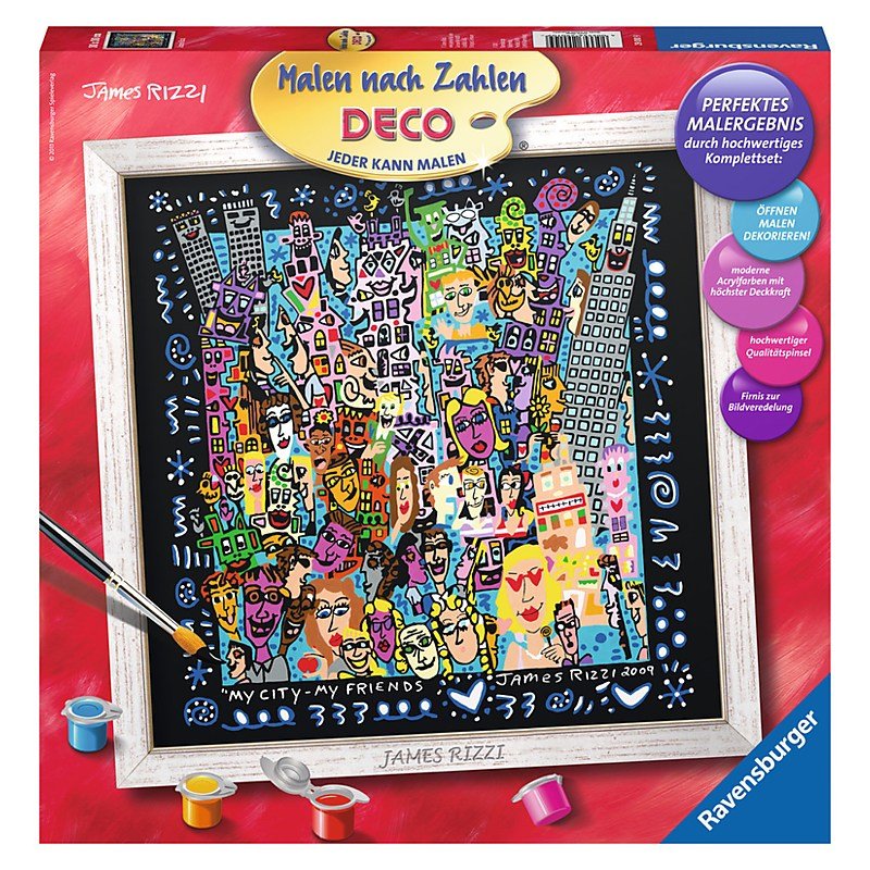 RAVENSBURGER 29010 Malen nach Zahlen Serie Deco James Rizzi